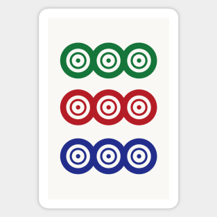 Nine Circle Wheel Dot Jiu Tong 筒 Tile. It's Mahjong Time! Sticker
